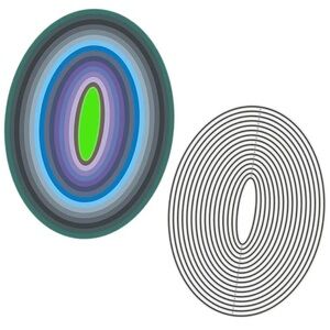 16pc OVAL Cutting Dies, Use as Stencils & More